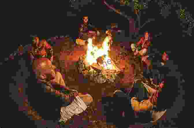 A Group Of Vikings Gathered Around A Fire, Listening To A Storyteller History In A Hurry: Vikings