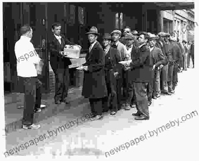 A Photograph Of A Breadline During The Great Depression, With People Waiting In A Long Queue For Food. Once In Golconda: A True Drama Of Wall Street 1920 1938