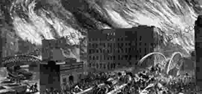 A Terrified Crowd Flees The Advancing Flames During The Great Chicago Fire. The Great Peshtigo Fire: Stories And Science From America S Deadliest Fire