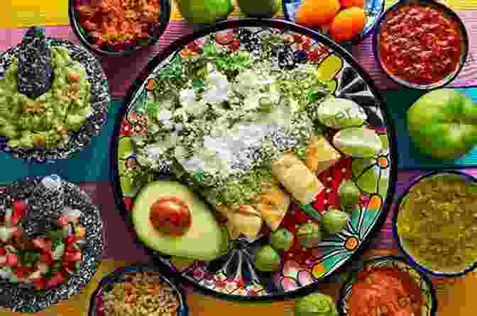 A Vibrant Display Of Mexican American Dishes, Including Enchiladas, Tacos, Tamales, And Churros, Arranged On A Colorful Table Cocina De La Familia: More Than 200 Authentic Recipes From Mexican American Home Kitchens