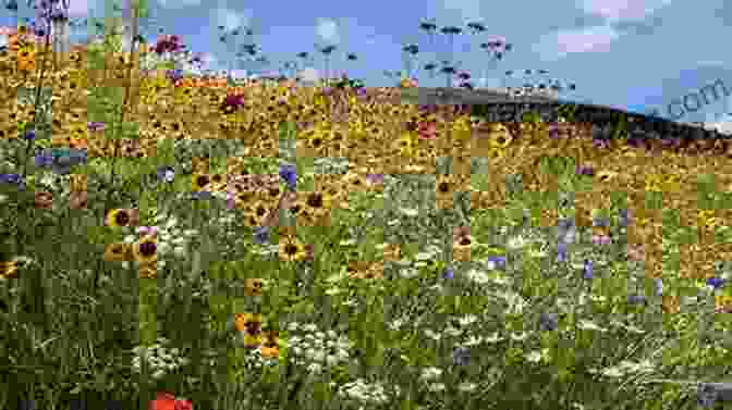 A Vibrant Field Of Wildflowers Blooms In A Lush Meadow With The Towering Peaks Of The Sierra Nevada In The Background The Mountains Of California John Muir