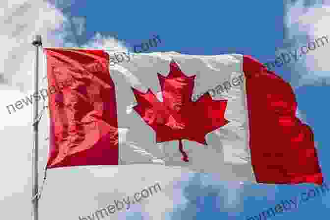 A Waving Canadian Flag Against A Blue Sky Lost In North America: The Imaginary Canadian In The American Dream