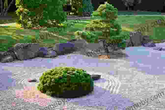 A Zen Garden With Rocks, Gravel, And Carefully Placed Plants. The Heart Of Being: Moral And Ethical Teachings Of Zen Buddhism