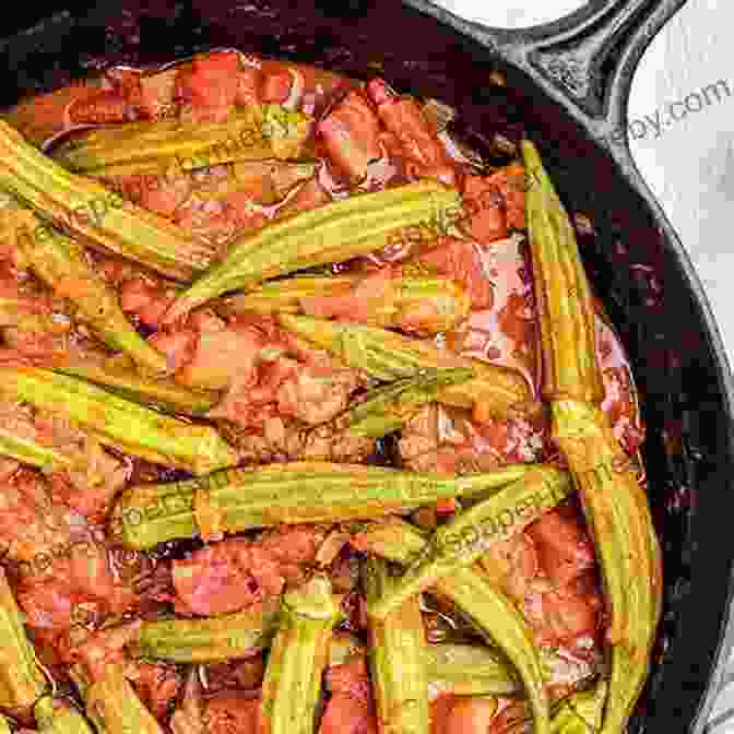 An Array Of Fresh Ingredients Commonly Used In Southern Cooking, Such As Okra, Tomatoes, Corn, And Spices Mastering The Art Of Southern Cooking