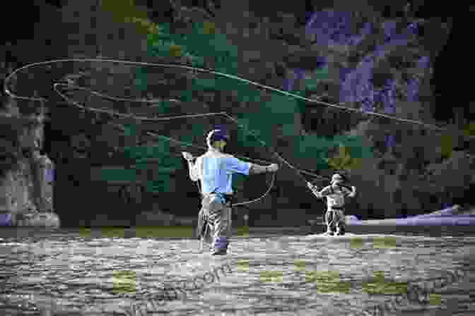 Angler Casting A Fly Line Into A Tranquil Stream, Surrounded By Breathtaking Scenery Dumb Luck And The Kindness Of Strangers (John Gierach S Fly Fishing Library)