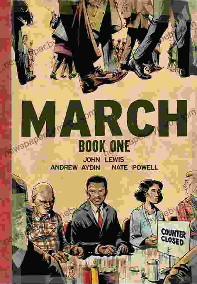 Book Cover Of March: One John Lewis, Featuring A Portrait Of John Lewis And The Title In Bold Letters March: One John Lewis