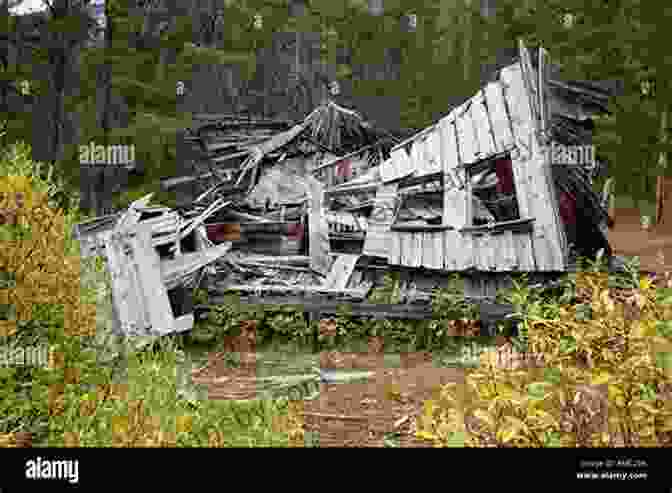 Collapsed Buildings In A Ghost Town Ghost Towns Of The West