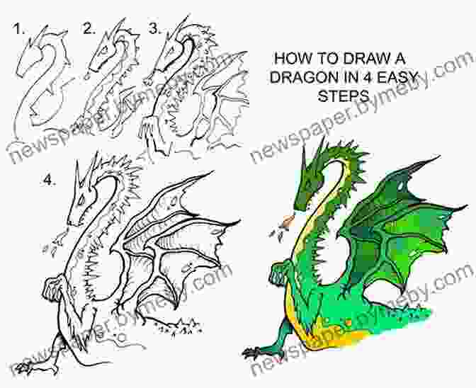 Dragon Drawing Guide Step By Step. How To Draw: Fantasy Creatures: Dragons Fairies Vampires And Monsters In Simple Steps