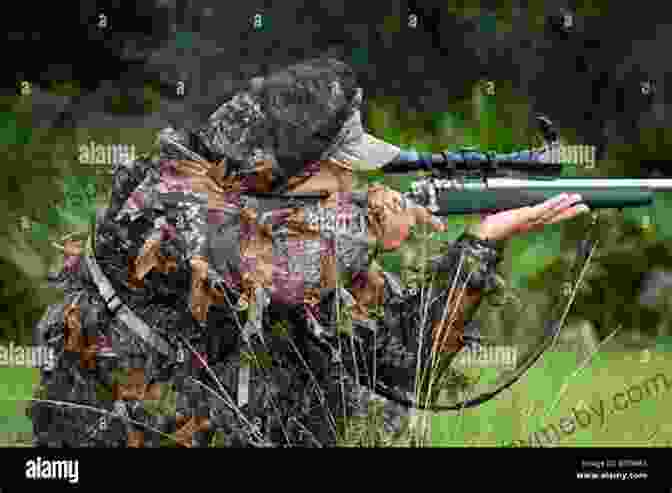 Hunter Kneeling, Taking Careful Aim With His Rifle The Ghosts Of Autumn: A Season Of Hunting Stories