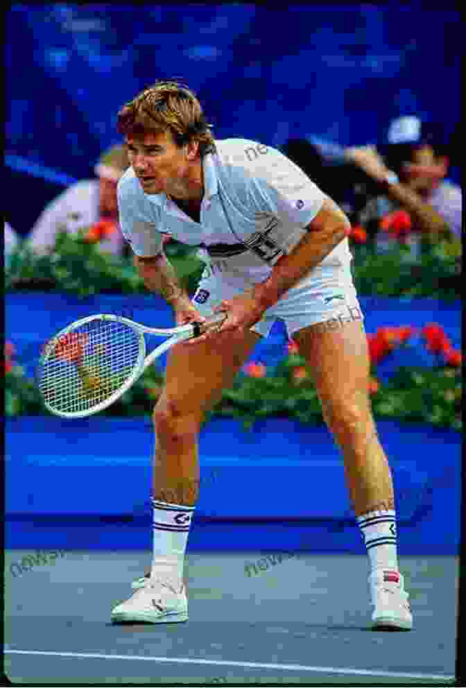 Jimmy Connors In Action On The Tennis Court, Mid Swing, With A Determined Expression On His Face The Outsider: A Memoir Jimmy Connors