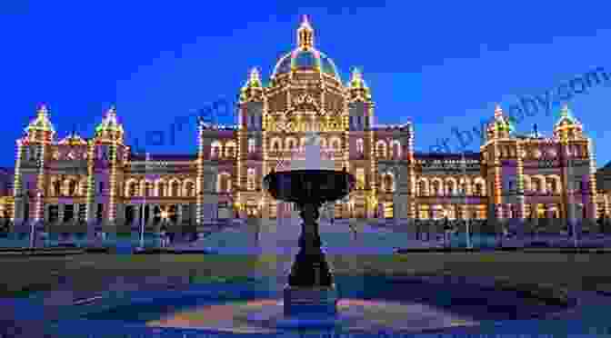 Panoramic View Of Victoria's Picturesque Skyline, Featuring The Iconic Parliament Buildings And Inner Harbour Moon Victoria Vancouver Island: Coastal Recreation Museums Gardens Whale Watching (Travel Guide)