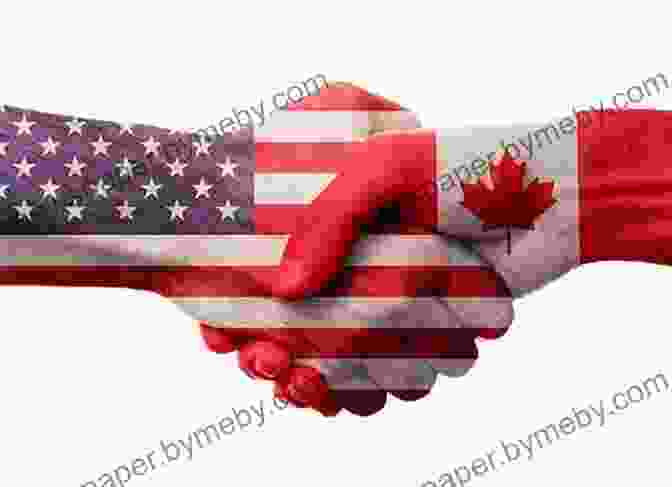 Two People Shaking Hands, One With A Canadian Flag On Their Lapel And The Other With An American Flag On Their Lapel Lost In North America: The Imaginary Canadian In The American Dream