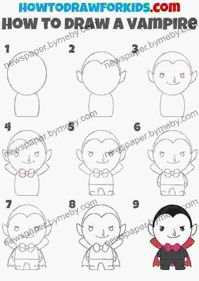 Vampire Drawing Guide Step By Step. How To Draw: Fantasy Creatures: Dragons Fairies Vampires And Monsters In Simple Steps