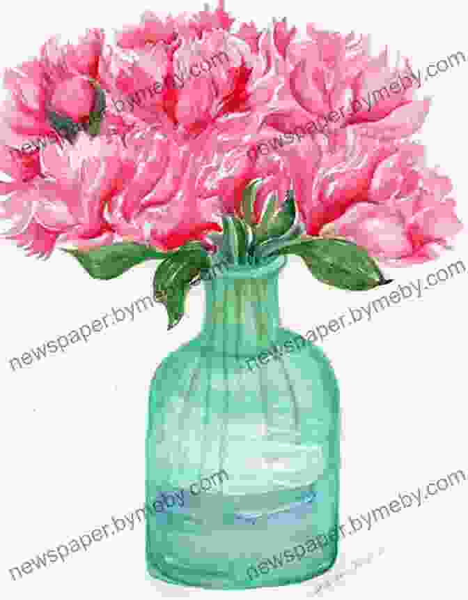 Watercolor Painting Of Delicate Pink Peonies In A Vase The Watercolour Ideas (The Art Ideas Books)